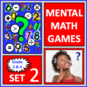 Mental Math Games: Grade 3 and 4 (Set 2)