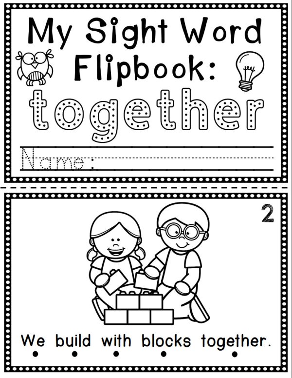 Sight Word Flip Book (Flipbook) - TOGETHER - Made By Teachers