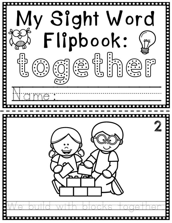 Sight Word Flip Book (Flipbook) - TOGETHER - Made By Teachers