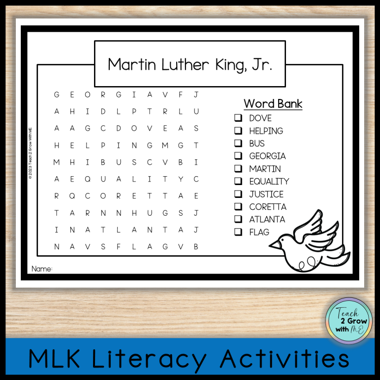 Martin Luther King Jr NO PREP Printables, Activities, and Crafts PreK ...
