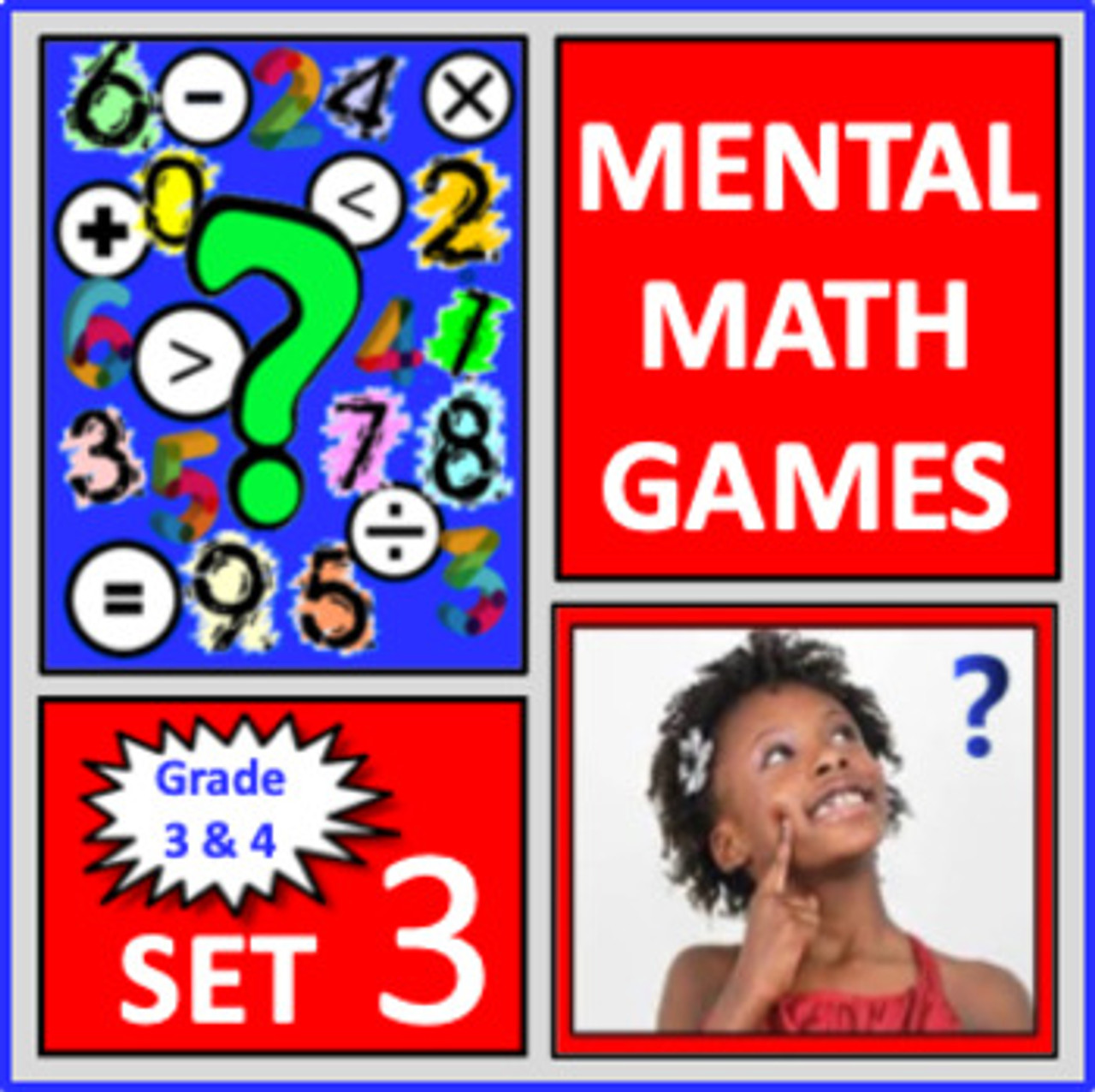 Mental Math Games: Grade 3 and 4 (Set 3)