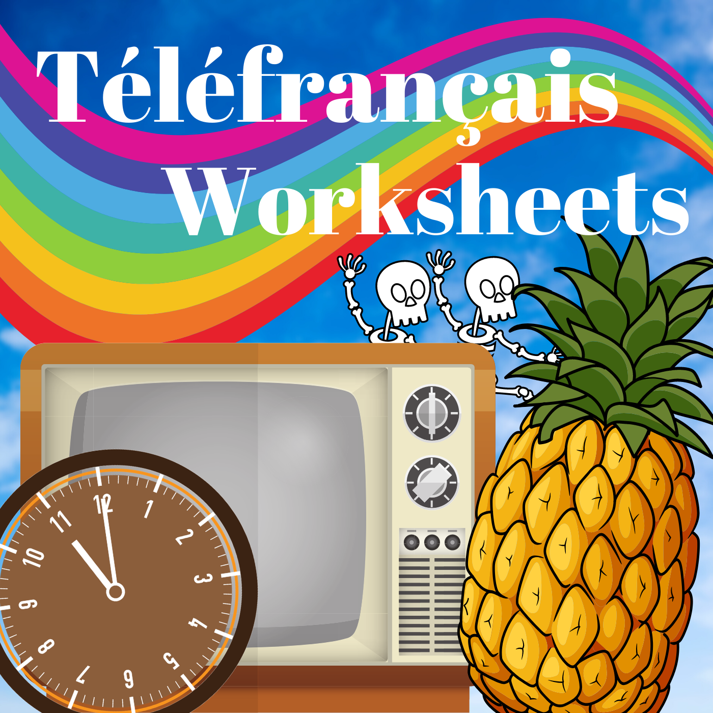 Téléfrançais Worksheets for Beginning French Video Series, Free on YouTube ~ 30 Worksheets with Key