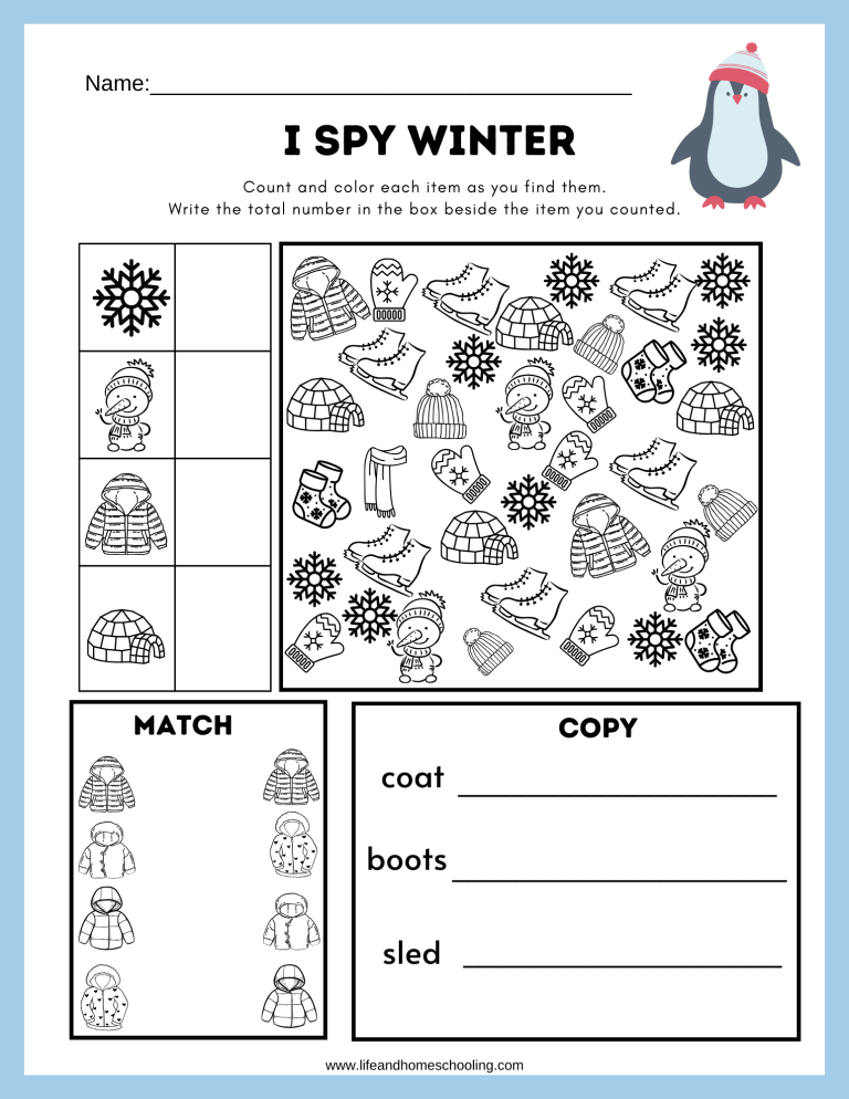 Winter Kindergarten Worksheet | Made By Teachers
