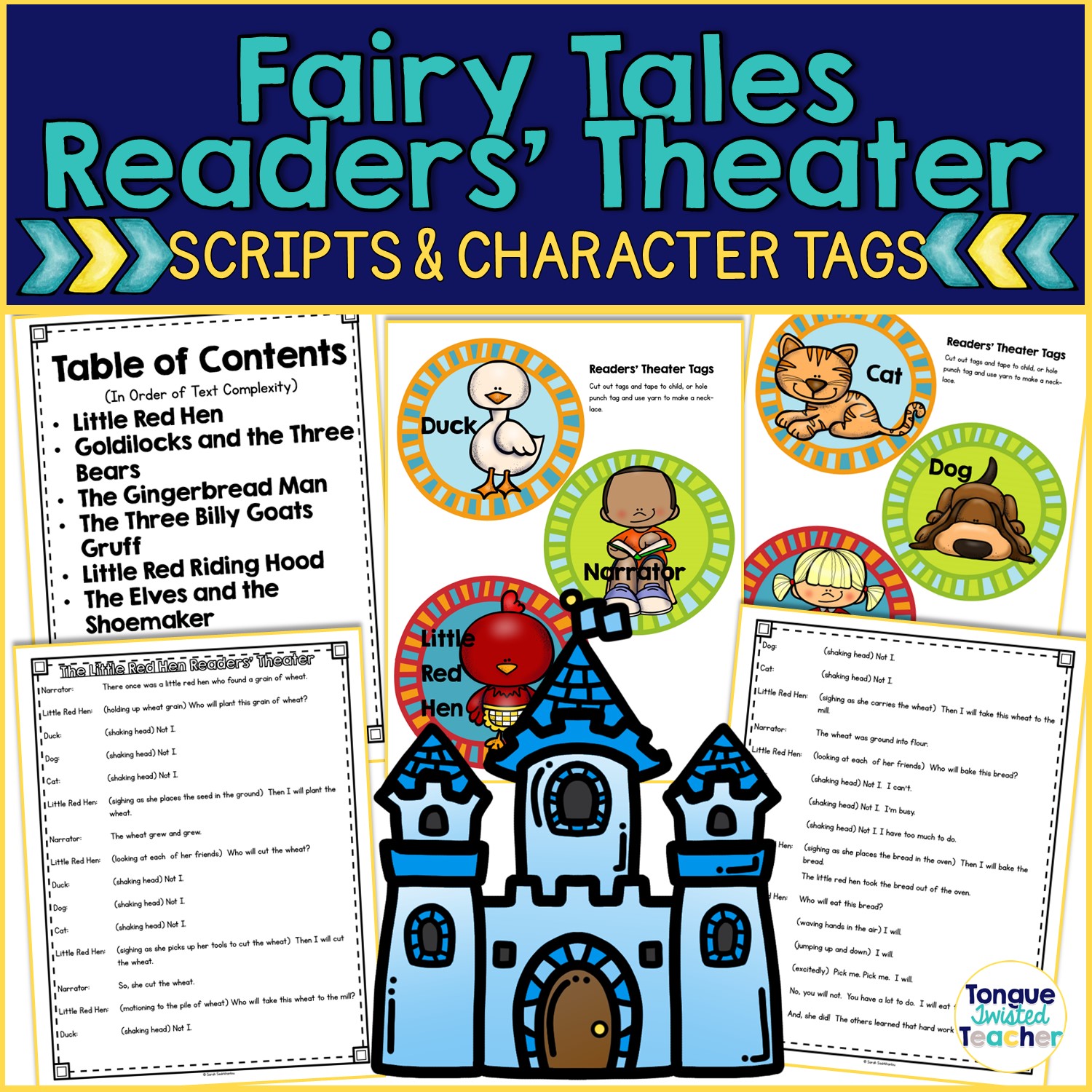 Fairy Tale Readers' Theater Scripts and Student Tags