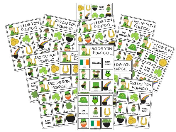 Día de San Patricio | Bingo | St. Patrick's Day Bingo in Spanish - Made ...