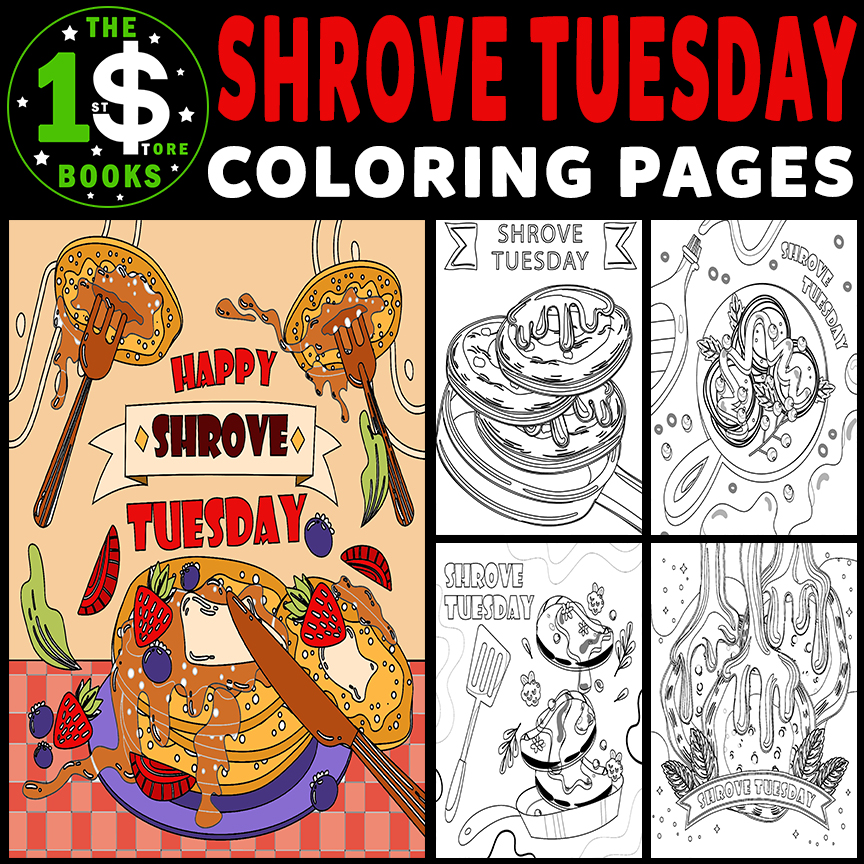 Shrove Tuesday Coloring Pages | 21 February Holiday Coloring Sheets