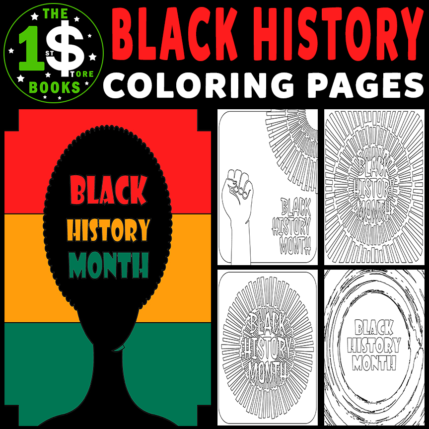 Black History Month Coloring Pages | 01 February Holiday Coloring Sheets