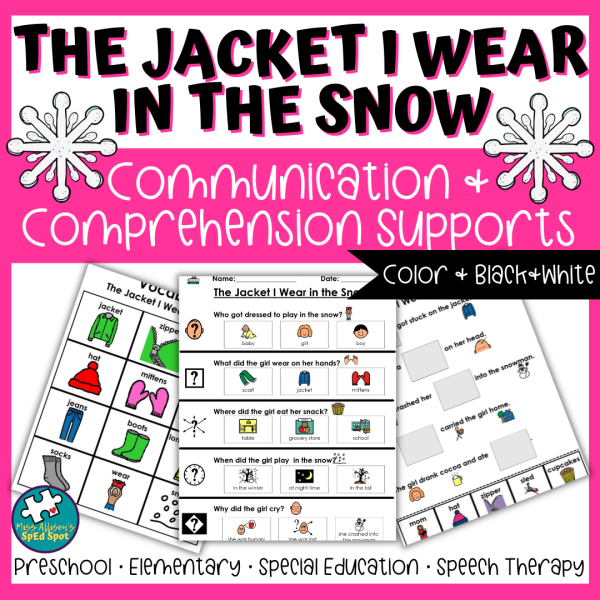 Lessonpix Jacket The Jacket I Wear In The Snow Communication and Comprehension Supports ...