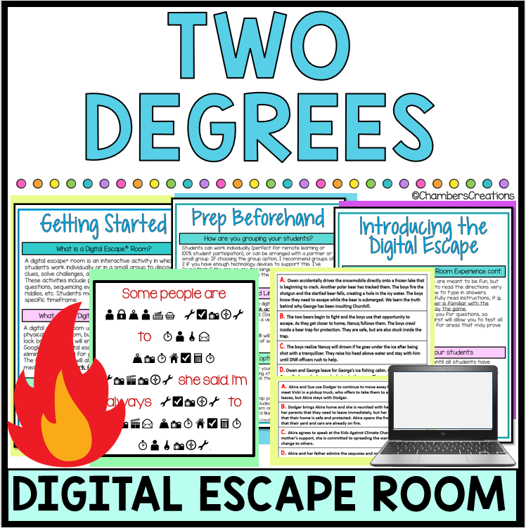 Two Degrees Alan Gratz Novel Digital Escape Room