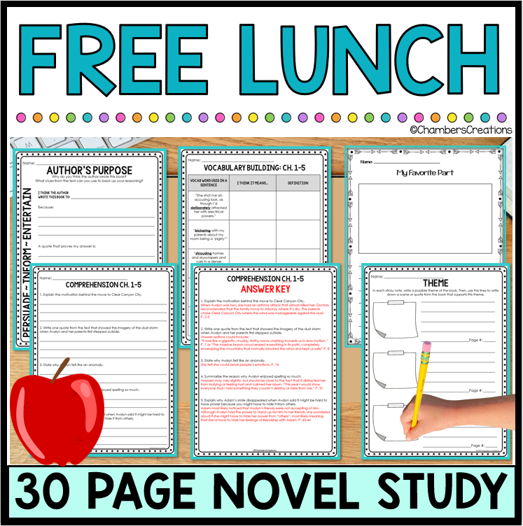 Free Lunch Novel Companion Rex Ogle