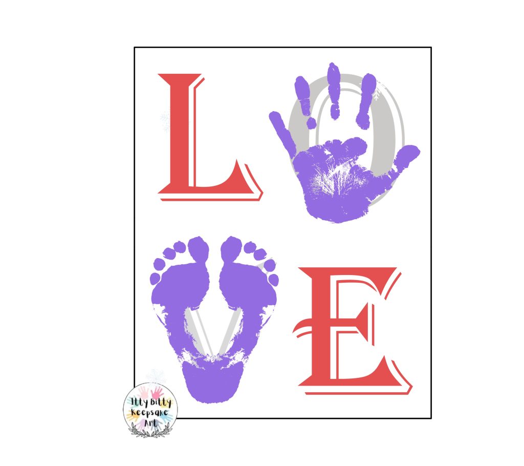 Love Handprint and Footprint Art Craft Printable Template | Made By ...