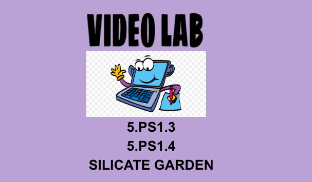 5.PS1.3, 5.PS1.4 Silicate Garden Video Activity OAS NGSS