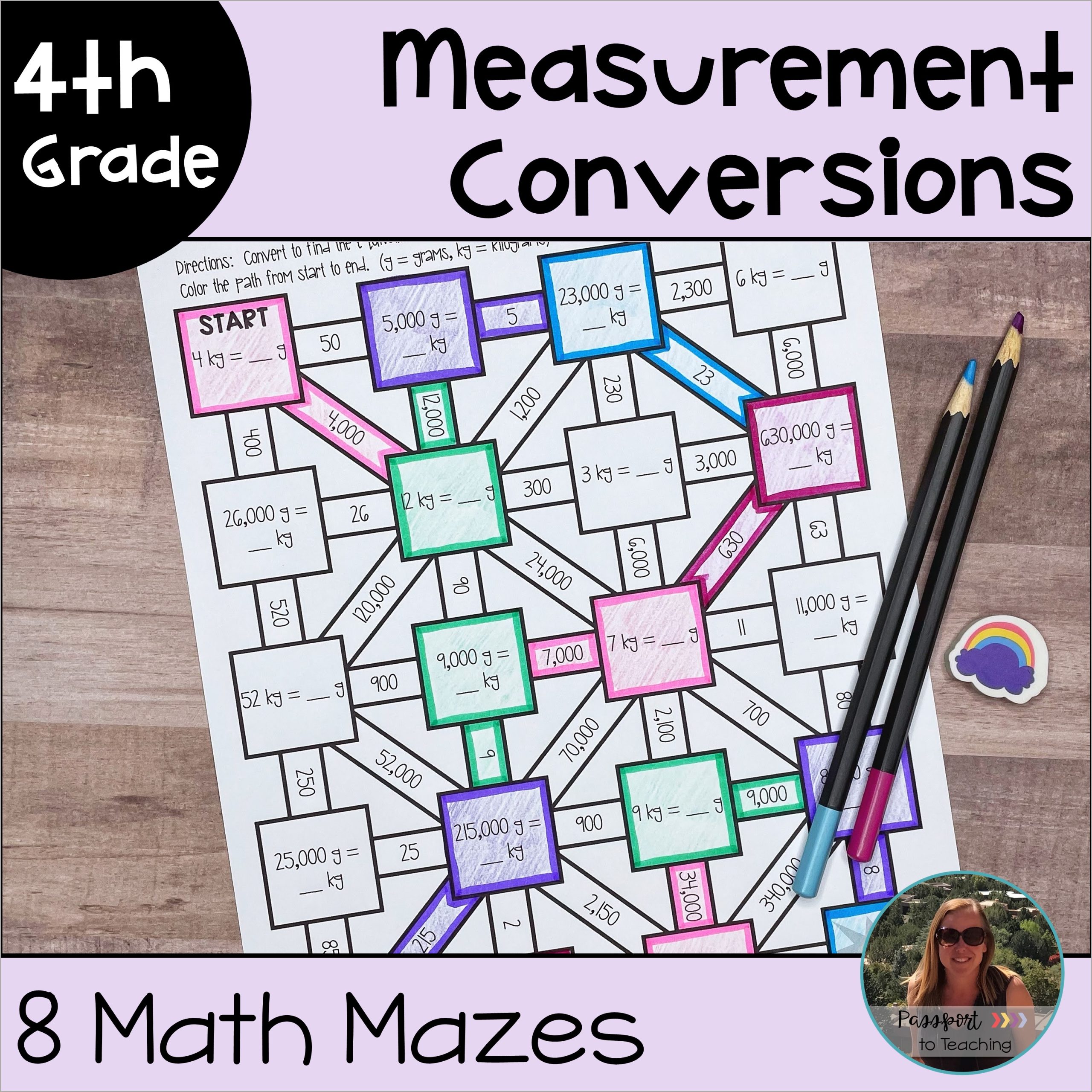 Measurement Conversions Math Mazes