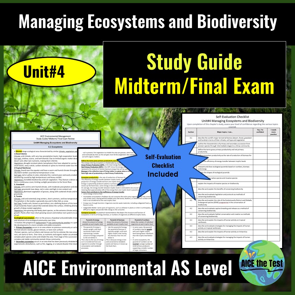 Intro to Environmental Management AICE Unit1 Guided Notes - Made By ...
