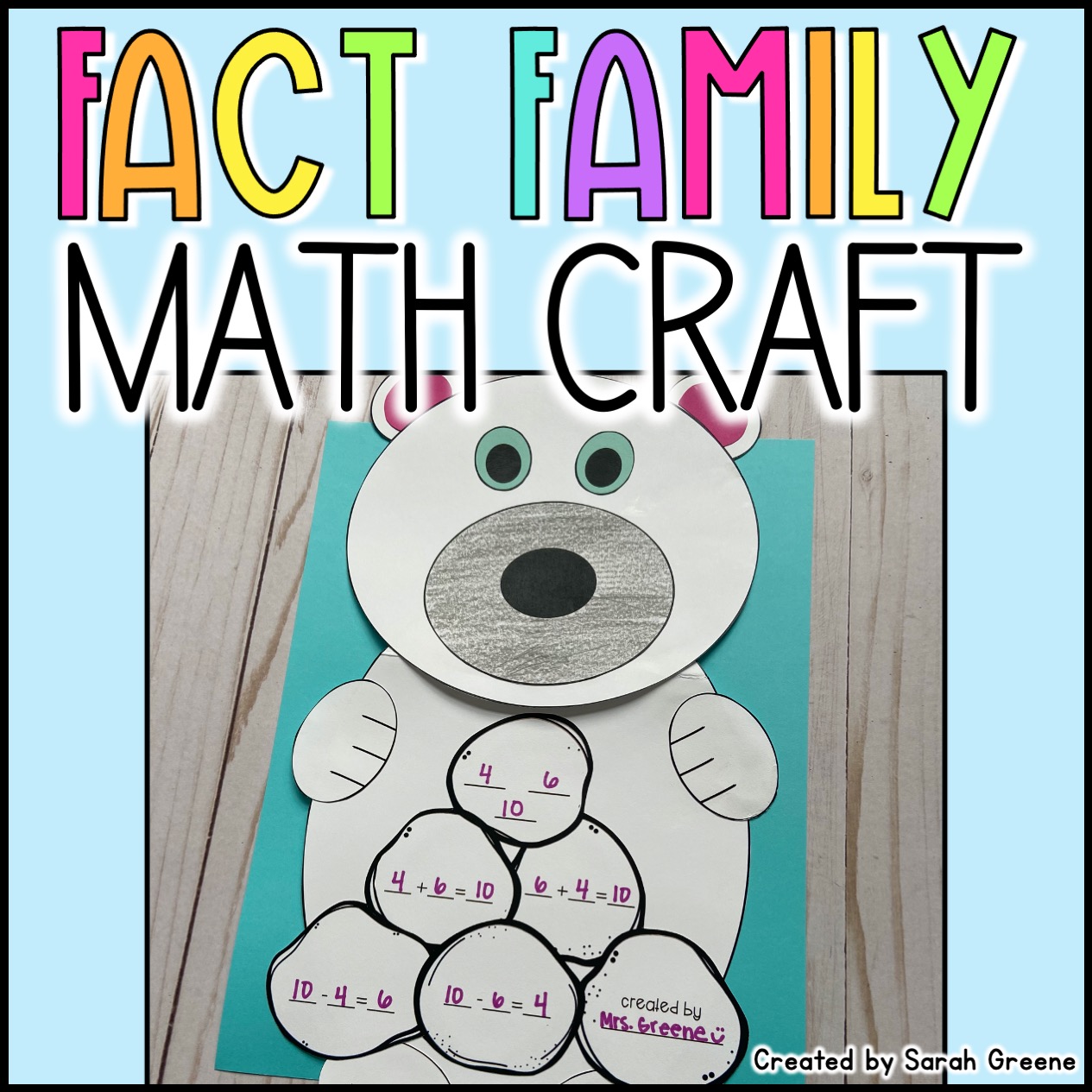 Polar Bear Fact Families Craft and Center