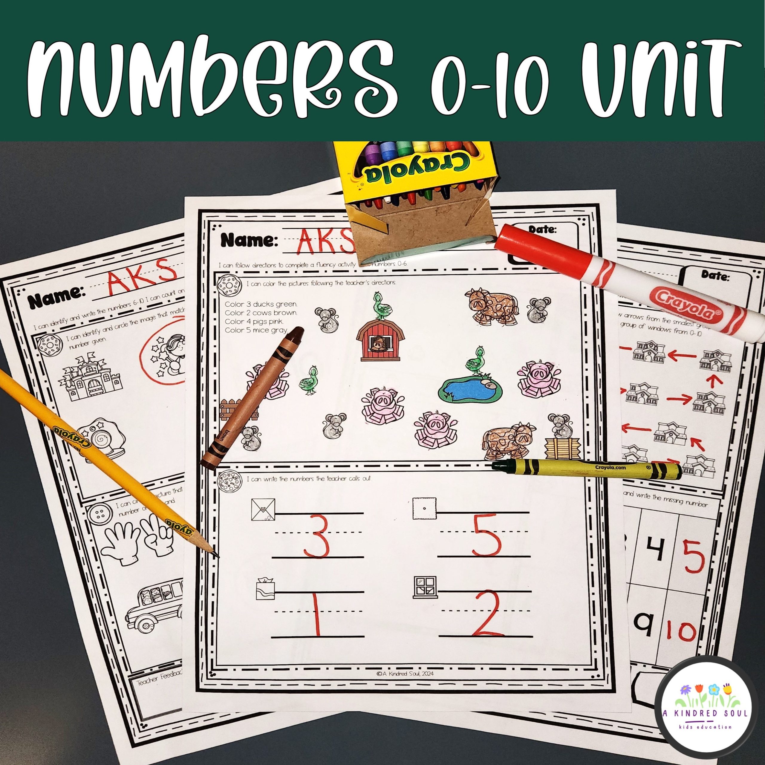 A Kindred Math - Numbers 0-10 Unit