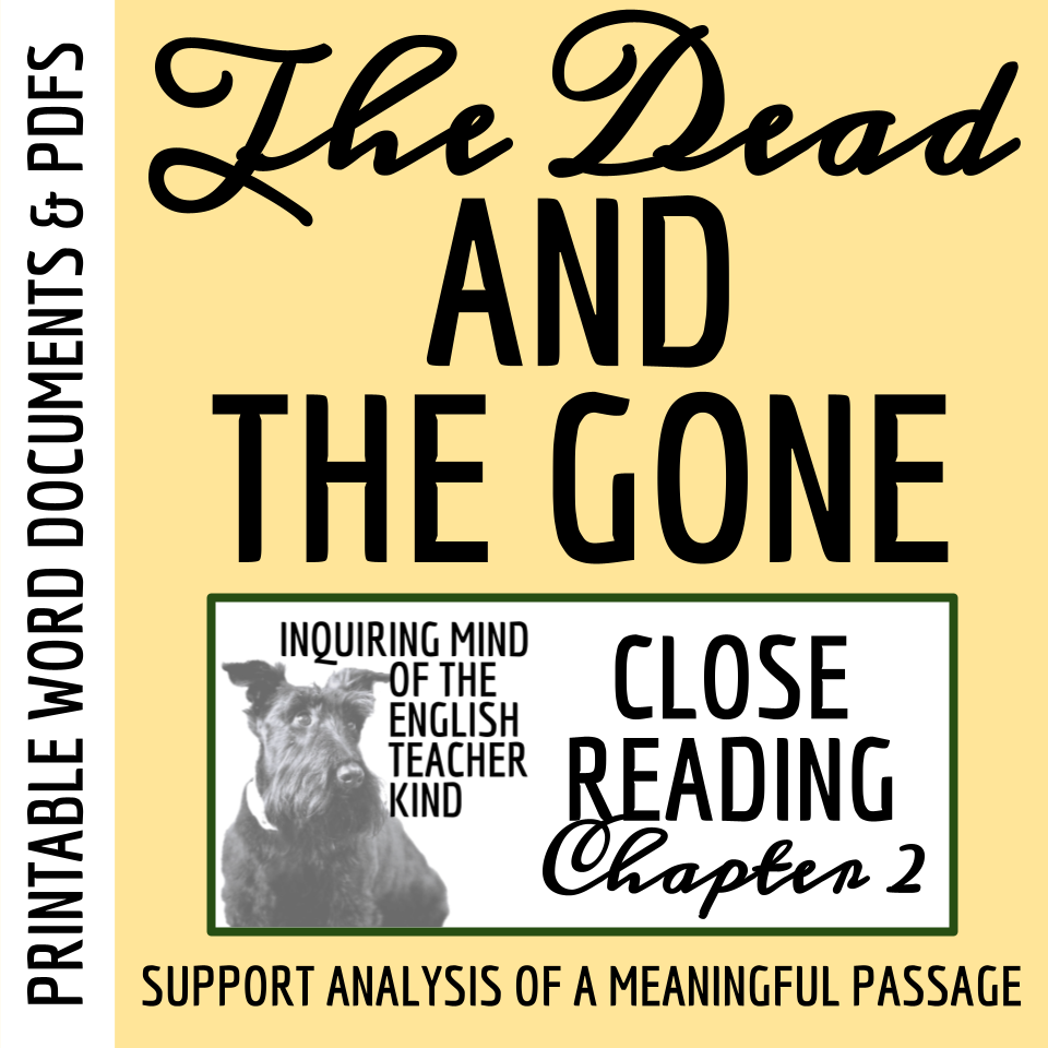 The Dead and the Gone by Susan Beth Pfeffer Close Reading Worksheet (Chapter 2)