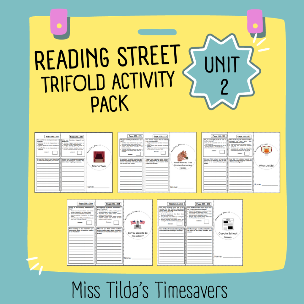 4th Grade Reading Street Activity Pack - Unit 2 | Made By Teachers