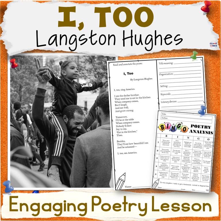 I, Too by Langston Hughes - Black History Month Poetry Reading, Poem Lesson