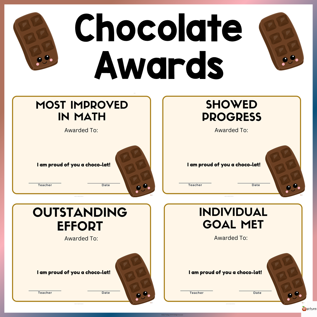 Chocolate Award Certificates Editable