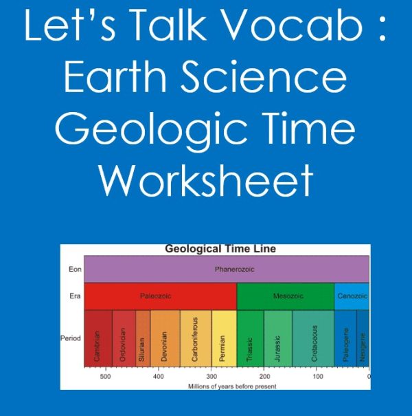 Let's Talk Vocab...Earth Science: Geologic Time Worksheet | Made By ...