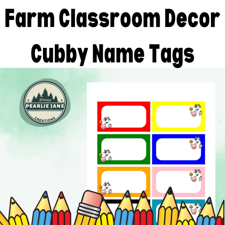 Farm Classroom Decor Cubby Name Tags - Made By Teachers