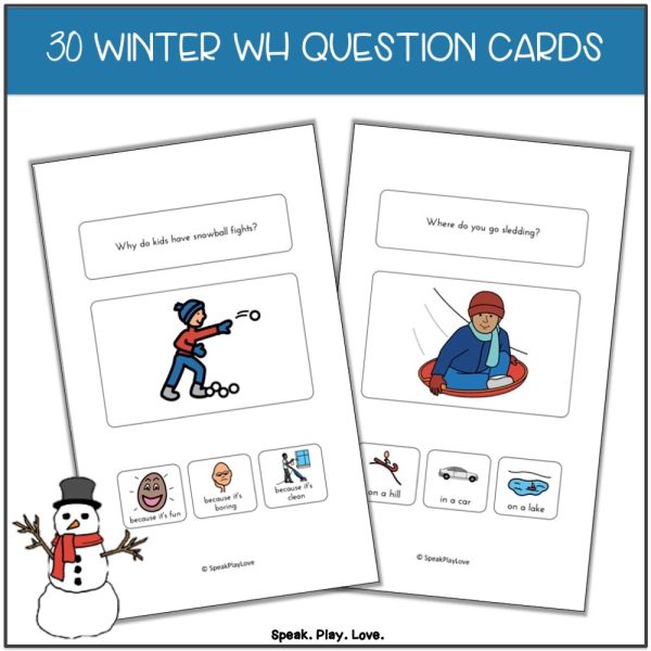 Winter WH Questions - Speech Therapy - Autism - Visuals - Made By Teachers