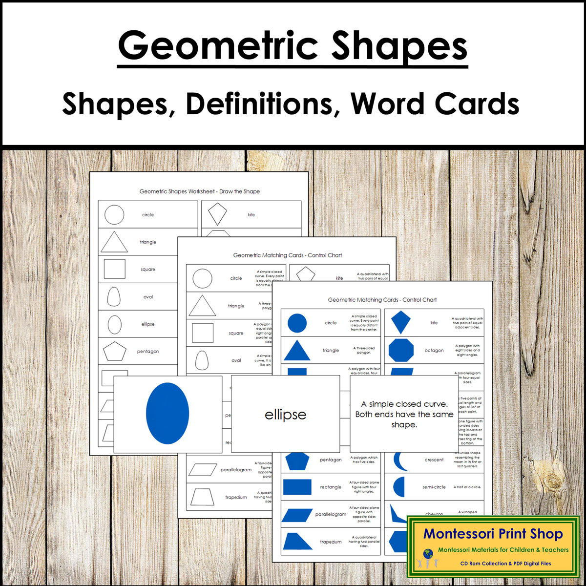 Geometry Shape Matching Three-step Sequence Cards - Preschool - Made By Teachers