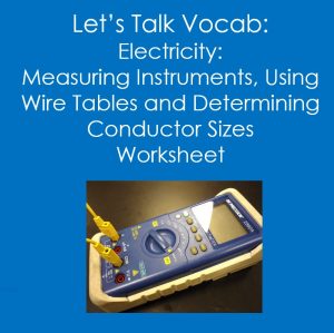 Electricity: Measuring Instruments, Using Wire Tables (Electrician ...