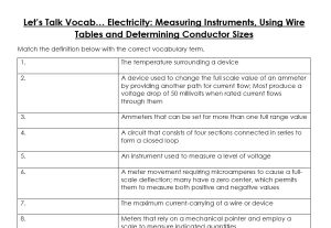Electricity: Measuring Instruments, Using Wire Tables (Electrician ...