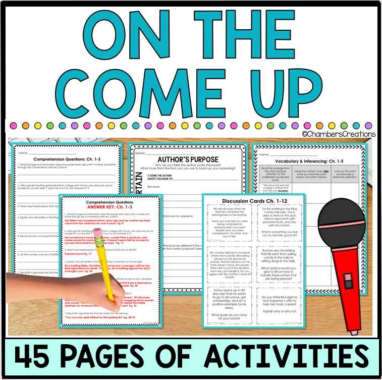 On The Come Up by Angie Thomas Novel Study