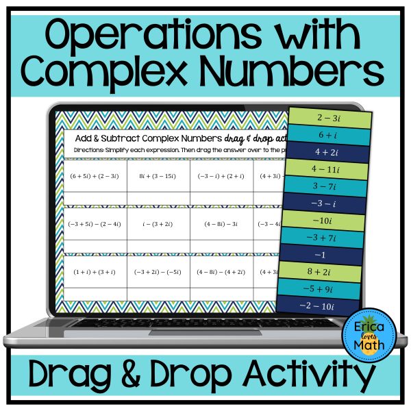 Operations with Complex Numbers Digital Activity Drag & Drop | Made By ...