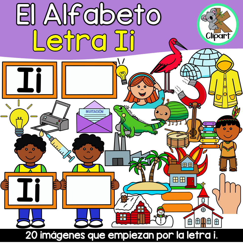 Alfabeto Letra I Clipart / Alphabet Spanish Letter I Clipart