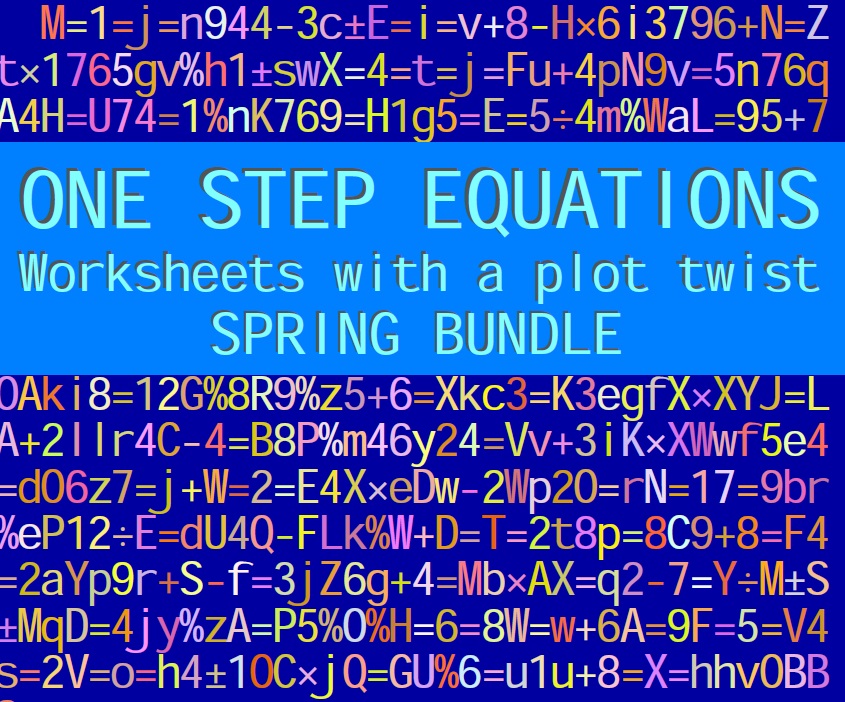 ONE STEP EQUATIONS - SPRING BUNDLE