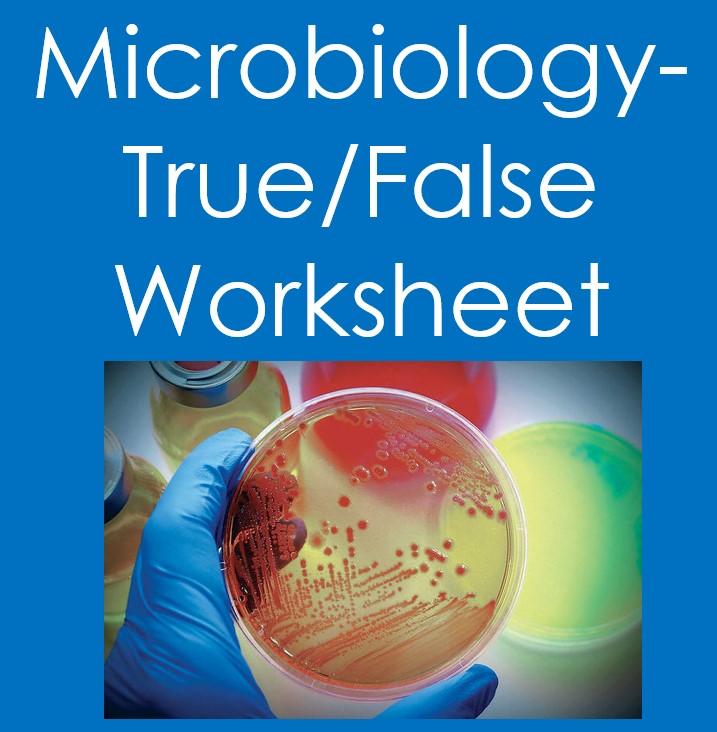 Microbiology- True False Worksheet (Biology, Nursing, Infection Control ...
