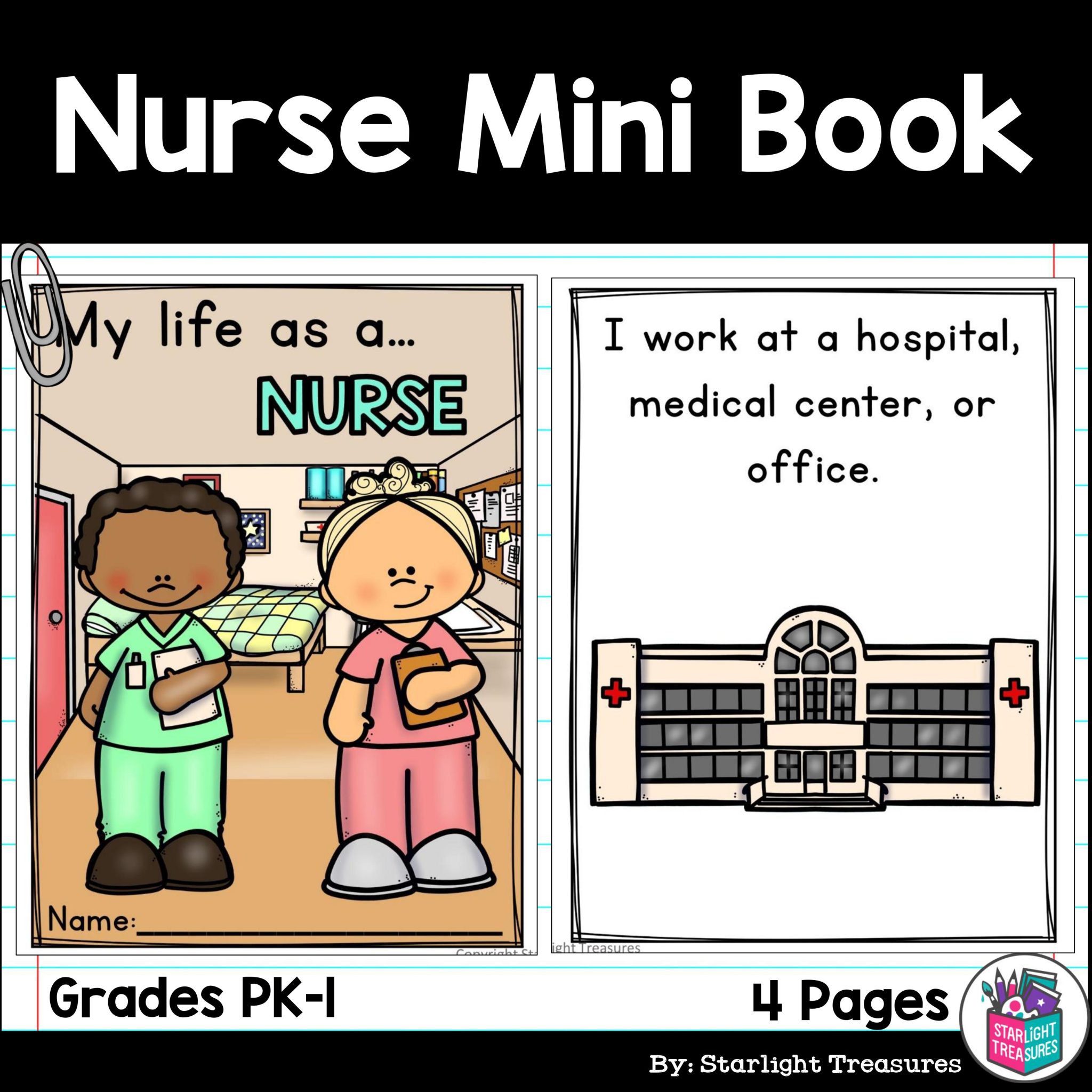 Nurse Mini Book for Early Readers - Careers and Community Helpers ...