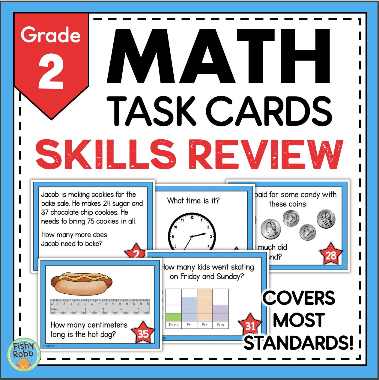 2nd grade math task cards 2nd Grade Math Task Cards