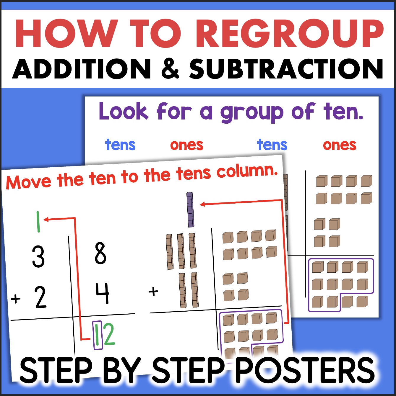 Addition and Subtraction with Regrouping Posters
