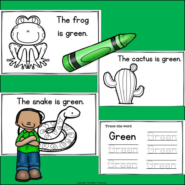Colors of the Week: Green Mini Book for Early Readers - Made By Teachers