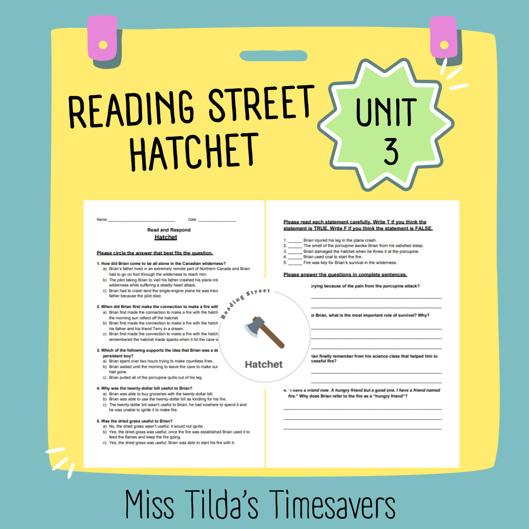 Hatchet - Read and Respond Reading Street 6.1