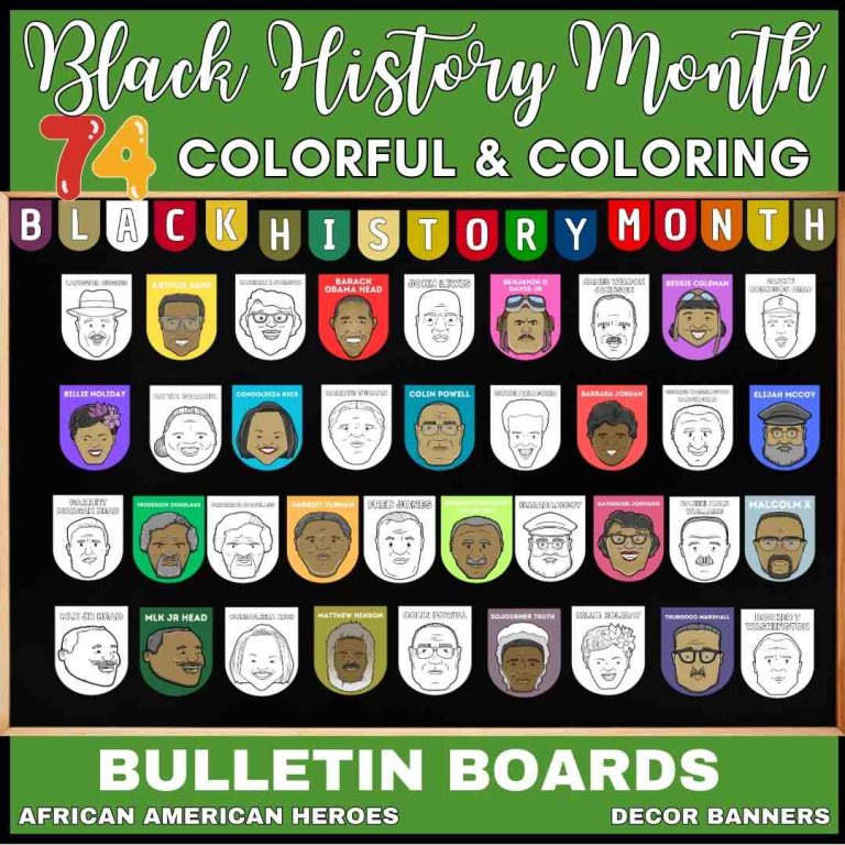 Black History Month Bulletin Board Bundle Banners, Door decorations ...