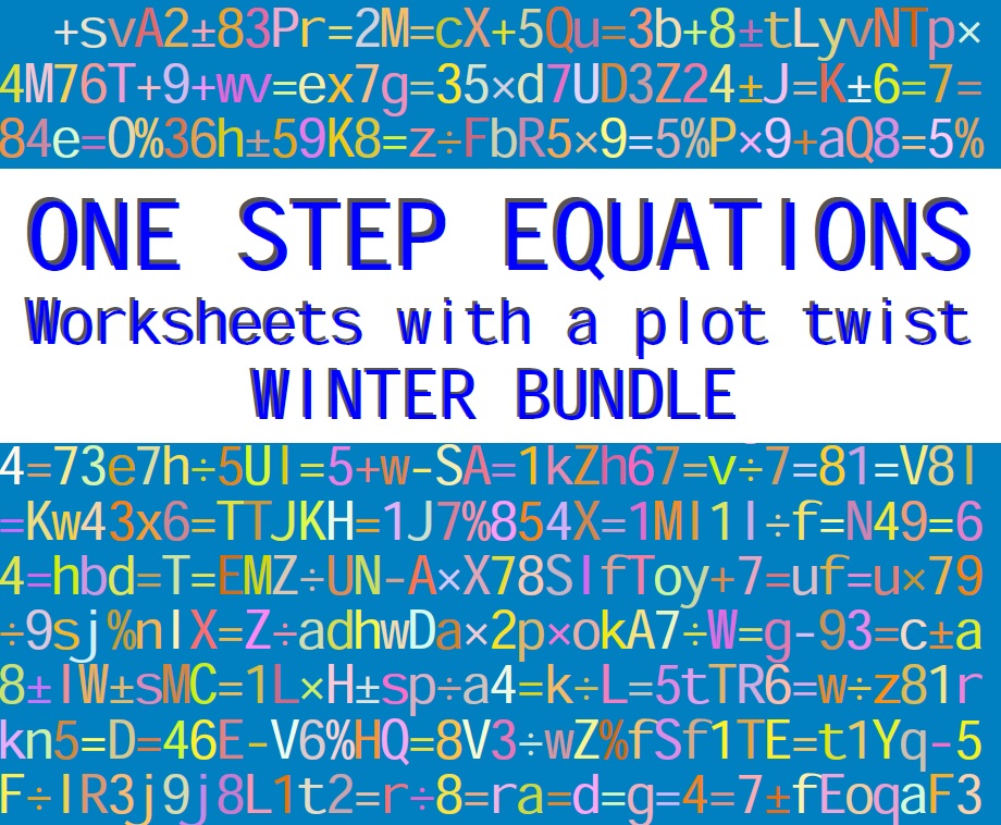 ONE STEP EQUATIONS - WINTER BUNDLE