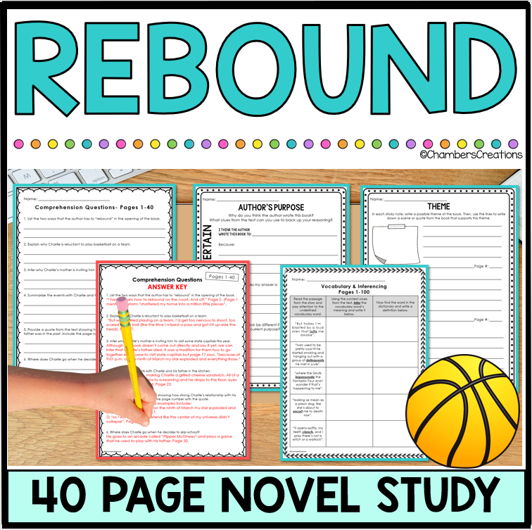 Rebound Novel Study Kwame Alexander