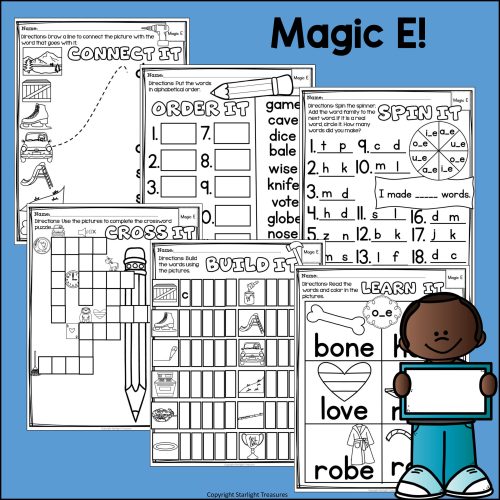Magic E Worksheets and Activities for Early Readers - Phonics - Made By ...