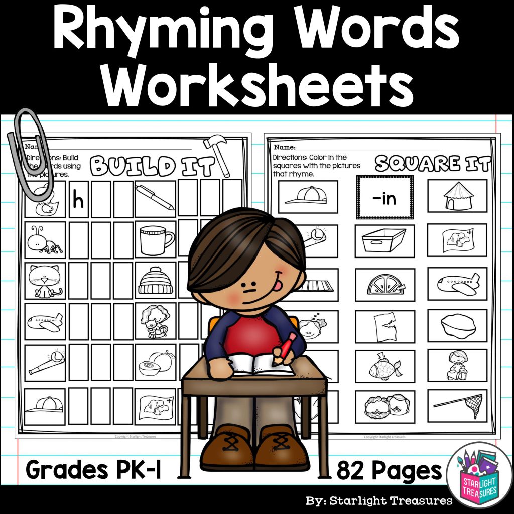 Rhyming Words Worksheets and Activities for Early Readers - Phonics ...