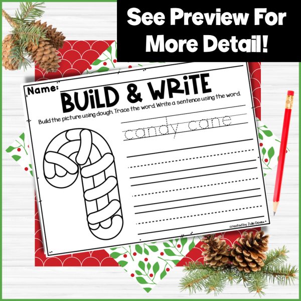 December Christmas Writing Center | Kindergarten and First Grade | Made ...