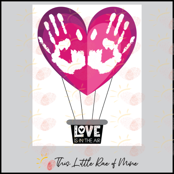 Love is in the air - Valentine's Day - printable - Handprint art ...