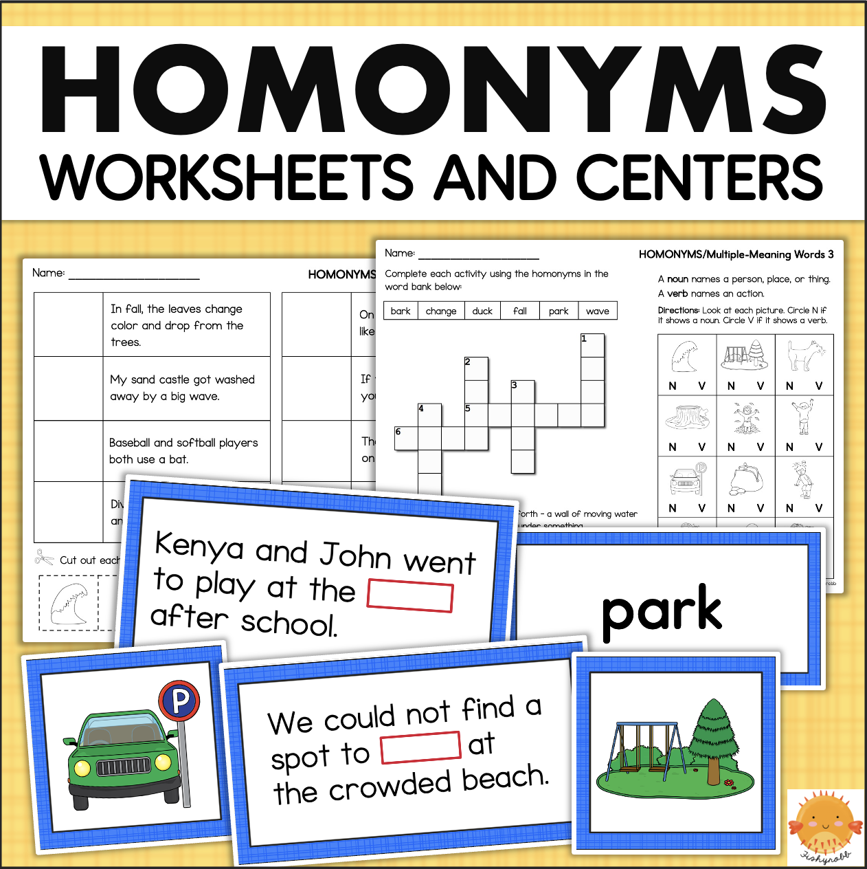 Homonyms Multiple Meaning Words Worksheets Centers Activities
