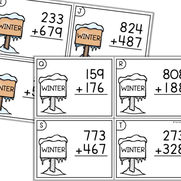 Winter Activities 3 Digit Addition with Regrouping | Made By Teachers