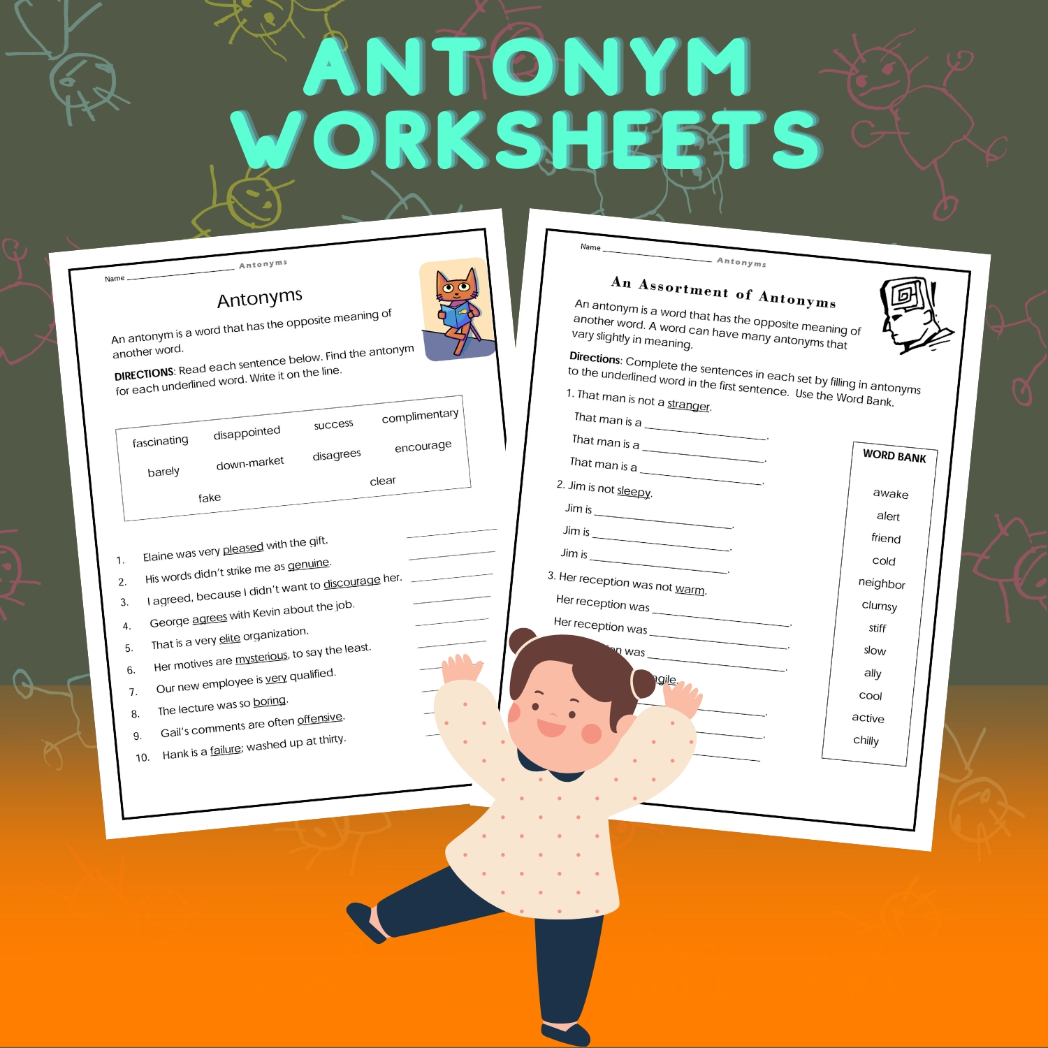 Antonym Explorers: Dynamic Worksheets for Vocabulary Mastery (PDF)